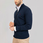 Edrick Textured Cardigan // Navy (XL)