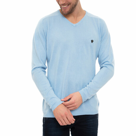 Ercina Round Neck Pullover // Light Blue (XS)