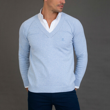 Arma V-Neck Pullover // Baby Blue (XS)