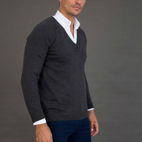 Arma V-Neck Pullover // Anthracite (XS)