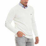 Saul V-Neck Summer Pullover // Ecru (3XL)