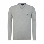 Saul V-Neck Summer Pullover // Gray Malange (L)