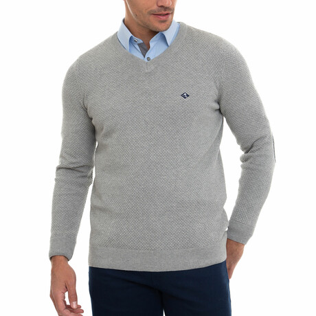 Saul V-Neck Summer Pullover // Gray Malange (XS)