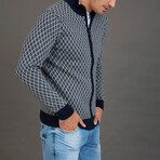 Charge Cardigan // Navy + Gray (XL)