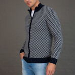 Charge Cardigan // Navy + Gray (XL)