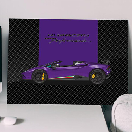 SuperCar PERFORMANTE (Purple) // Gloss (28"H x 20"W)