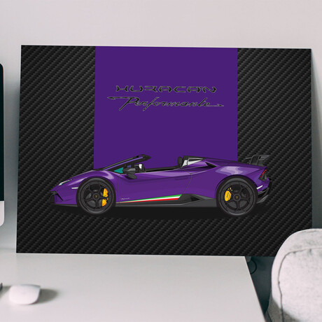 SuperCar PERFORMANTE (Purple) // Matte (28"H x 20"W)