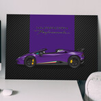 SuperCar PERFORMANTE (Purple) // Matte (28"H x 20"W)