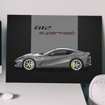 SuperCar 812 SUPERFAST (Gray) // Matte (28"H x 20"W)