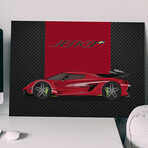 SuperCar JESKO (Red) // Matte (28"H x 20"W)