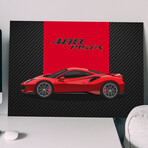 SuperCar 488 PISTA (Red) // Matte (28"H x 20"W)