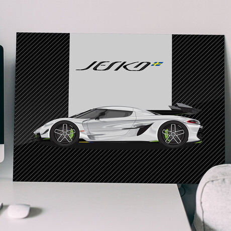 SuperCar JESKO (Gray) // Gloss (28"H x 20"W)