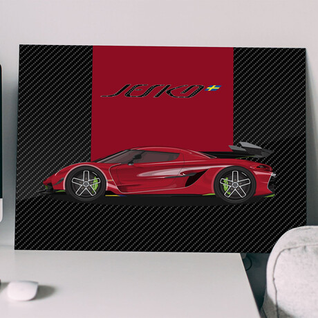 SuperCar JESKO (Red) // Gloss (28"H x 20"W)