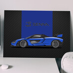 SuperCar Senna (Blue) // Matte (28"H x 20"W)