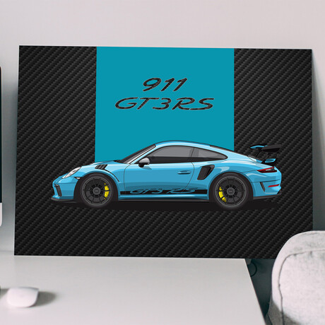 SuperCar 911 GT3 RS (Blue) // Matte (28"H x 20"W)