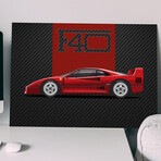 SuperCar F40 // Matte (28"H x 20"W)