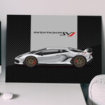 SuperCar Aventador SVJ (White) // Gloss (28"H x 20"W)