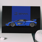 SuperCar Senna (Blue) // Gloss (28"H x 20"W)