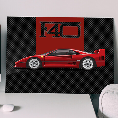 SuperCar F40 // Gloss (28"H x 20"W)