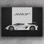 SuperCar JESKO (Gray) // Matte (28"H x 20"W)