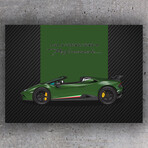 SuperCar PERFORMANTE (Green) // Matte (28"H x 20"W)