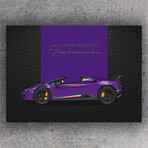 SuperCar PERFORMANTE (Purple) // Matte (28"H x 20"W)