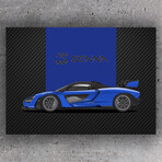 SuperCar Senna (Blue) // Matte (28"H x 20"W)