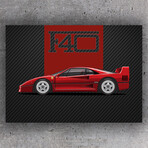 SuperCar F40 // Matte (28"H x 20"W)