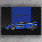 SuperCar Senna (Blue) // Gloss (28"H x 20"W)