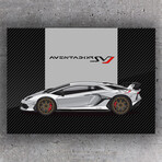 SuperCar Aventador SVJ (White) // Gloss (28"H x 20"W)