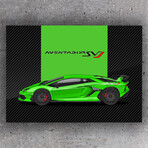 SuperCar Aventador SVJ (Green) // Gloss (28"H x 20"W)