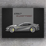 SuperCar 812 SUPERFAST (Gray) // Matte (28"H x 20"W)