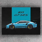 SuperCar 911 GT3 RS (Blue) // Gloss (28"H x 20"W)