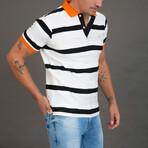 Sebastian Polo // Black + White + Orange (XS)