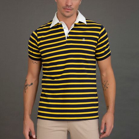Glenn Polo // Yellow + Navy (XS)