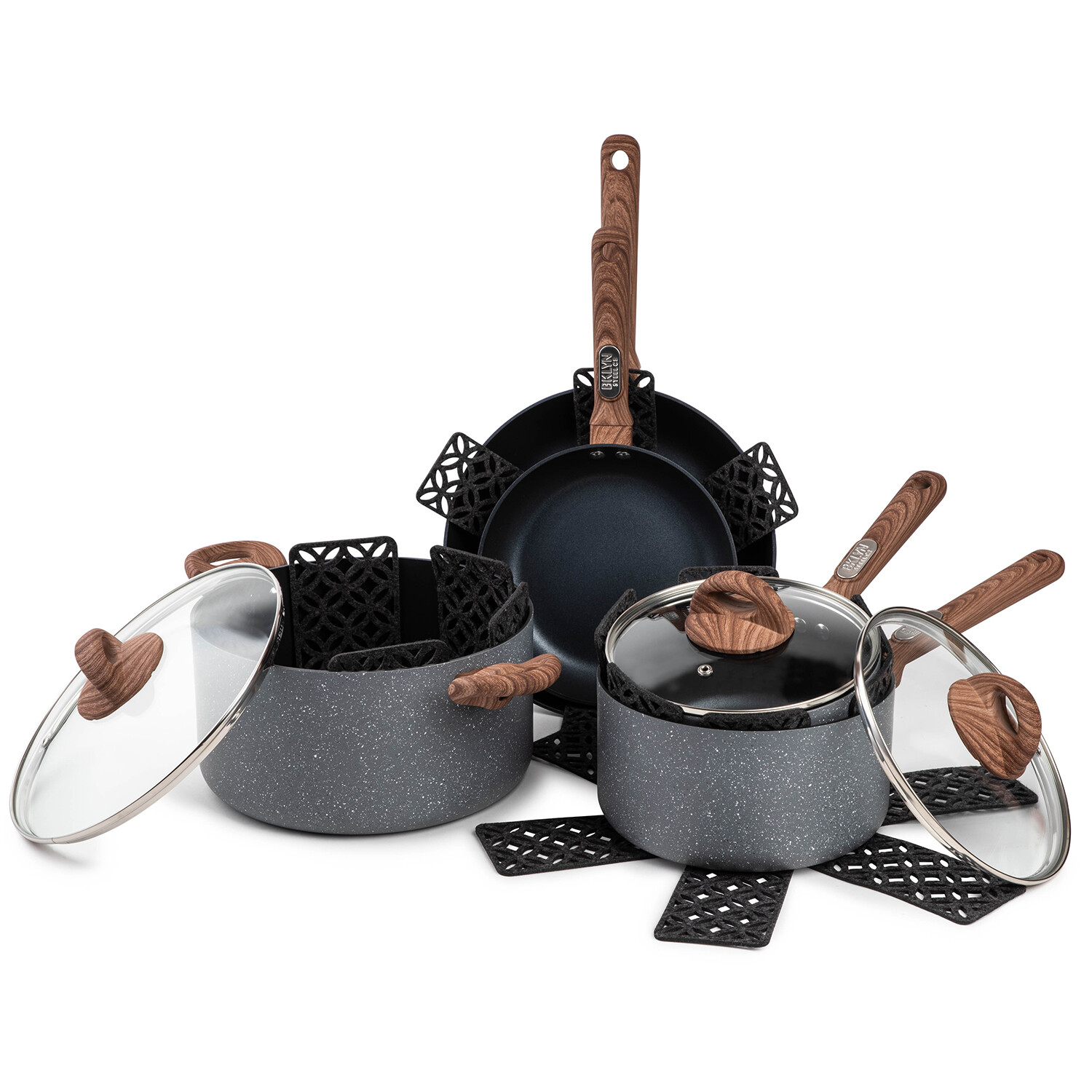 BKLYN, Kitchen, Bklyn Stell C Nonstick Fry Pan 8 2 Set