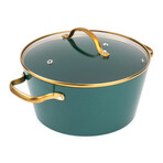 12 Piece Orbit Ceramic Cookware Set // Emerald