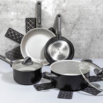 8 Piece Satellite Nonstick Cookware Set  // Silver