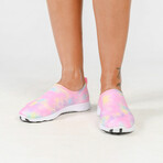 Women's Tie Dye Aqua Slip-On // Pink (US: 5)