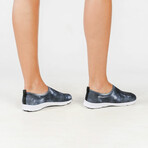 Women's Tie Dye Aqua Slip-On // Black (US: 5)