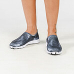 Women's Tie Dye Aqua Slip-On // Black (US: 5)