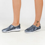 Women's Tie Dye Aqua Slip-On // Black (US: 5)