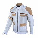Touareg Jacket // White + Brown (Small)