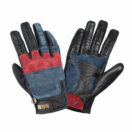 Florida Man Gloves // Blue + Burgundy (X-Small)