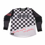 Chee's Camisetas Dirt Track Jersey // Black + White (Medium)