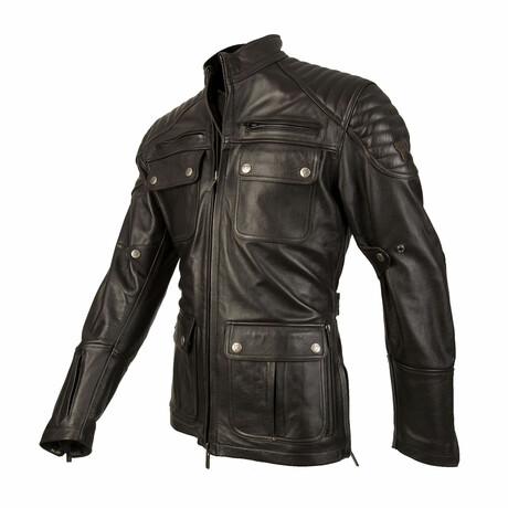 Legend III Man Leather Jacket // Brown (X-Small)