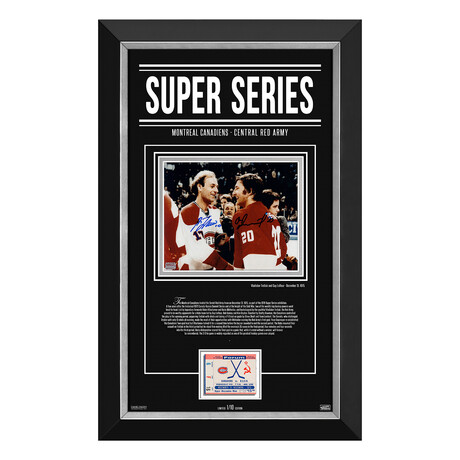1975 Super Series: Montreal vs USSR // Signed By Tretiak & Lafleur (Limited Edition #10/10)