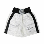 Riddick Bowe // Signed Everlast White Boxing Trunks // "Big Daddy" Inscription