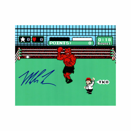 Mike Tyson // Signed 8x10 Photo Nintendo Mike Tyson's Punch Out Video Game