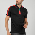 Ronan Short Sleeve Polo Shirt // Black (M)